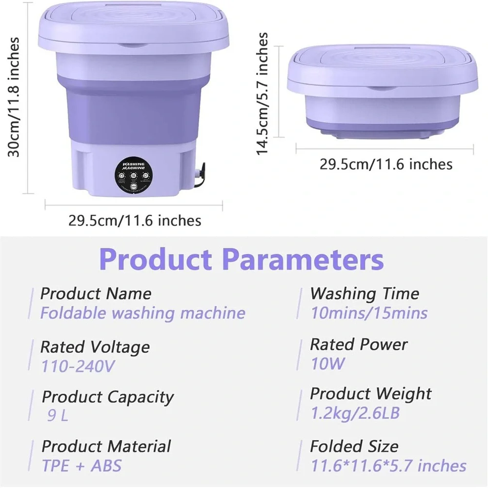 Portable Purple Washing Machine